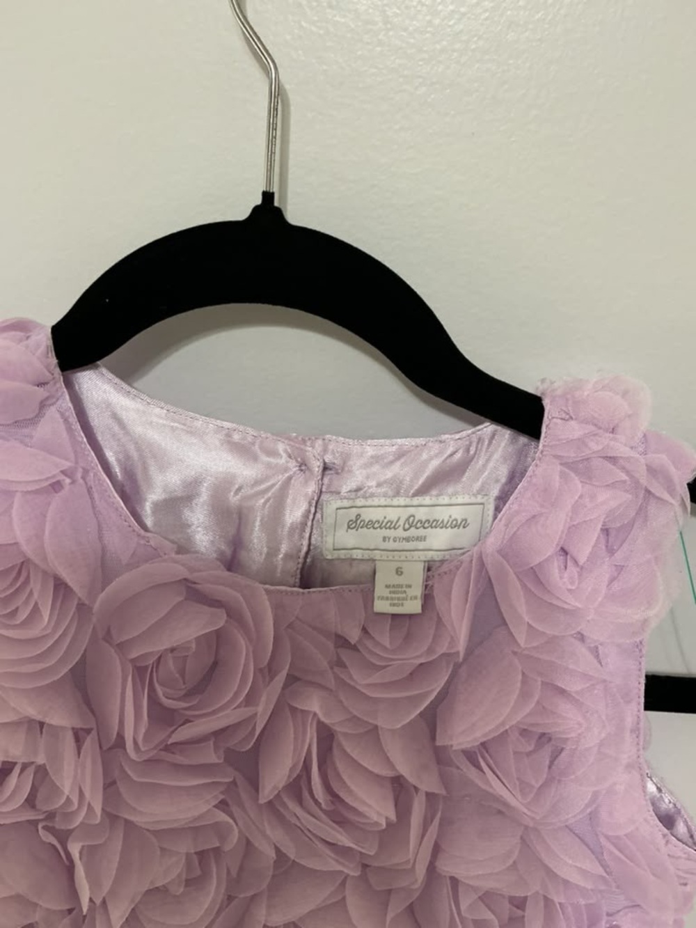 Gymboree Lilac Special Occasion Dress - Shimmery Satin Finish - Picture 4 of 7